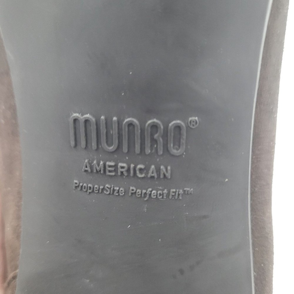 NEW Munro Francee Brown Suede V-Neck Heeled Ankle Bootie Women's Size 10M - Picture 11 of 11